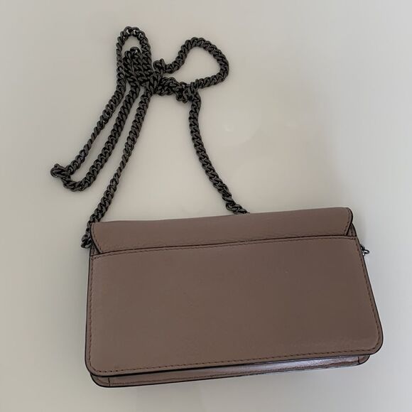 Mackage Zoey-C Leather Envelope clutch/crossbody with Gunmetal Chain Bag - Picture 12 of 12